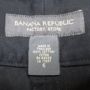 BANANA REPUBLIC womens SHORTS black HIGH RISE career CASUAL cotton SIZE 6